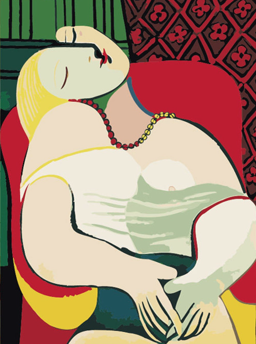 Maui Fine Arts - Pablo Picasso - "The Dream" Maui Fine Arts - Pablo Picasso - "The Dream"